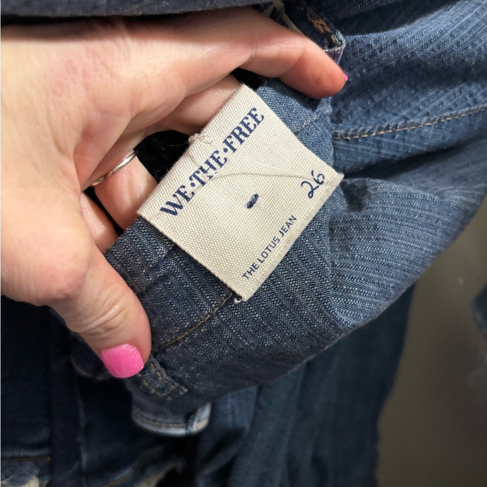 Free People Blue Wide-Leg Jeans - Picture 4 of 4